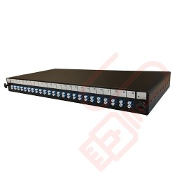 1U LC Duplex Sliding Patch Panel Loaded With 24 LC Duplex Singlemode Adaptors