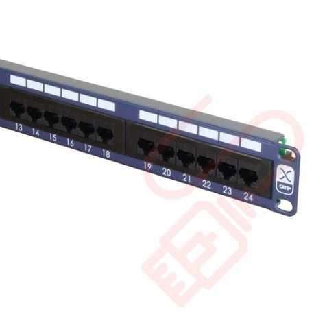 Excel 24 Port Cat5e Patch Panel 1U UTP Punch Down - Blue 100-450 