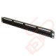 Excel 24 Port Cat5e Patch Panel 1U UTP Punch Down Black 100-726