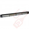 Excel Unloaded Keystone 24 Port 1U Patch Panel Frame Black 100-095