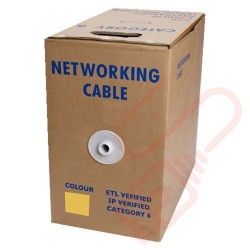 Solid Cat6 UTP Premium LSZH 305 Metre Bulk Cable Yellow