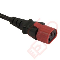 Secure Sleeve C13 into C14 Inlet Tab Red - 25 Pack