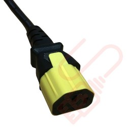 Secure Sleeve C13 into C14 Inlet Tab Yellow - 25 Pack