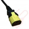 Secure Sleeve C13 into C14 Inlet Tab Yellow - 25 Pack