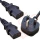 2.5 Metre Splitter UK Plug (13 Amp) - 2x C13 (0.5 Metre Legs) High Grade Power Cables