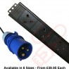 Vertical PDU UK Socket to 16 Amp Commando Plug