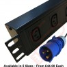 Horizontal PDU C13 Socket to 16 Amp Commando Plug