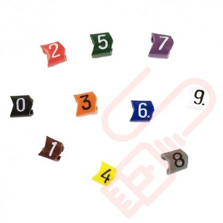 Clip-On 3.0mm - 4.0mm 'Chevron Cut' Cable Marker, 200 Pack Size