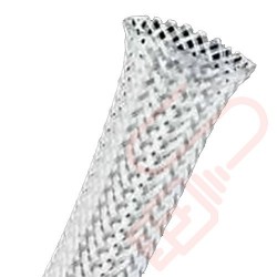 100 Metre White - Halogen Free Braid Sleeving 5-12mm (18mm Flat)