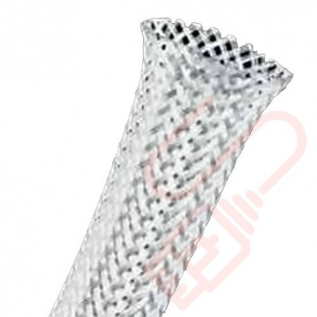 100 Metre White - Halogen Free Braid Sleeving 5-12mm (18mm Flat)