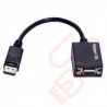 15cm Black - Display Port Male - HD15 VGA Female
