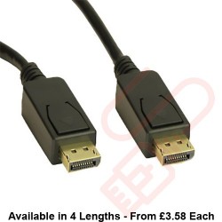 Display Port Locking Male to Male Locking Black
