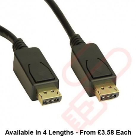 Display Port Locking Male to Male Locking Black