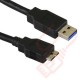 2 Metre USB 3.0 A Male to Micro B Male Superspeed Data Cable Black