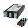 Zettonics LC OM4 Multimode 12 Duplex Unloaded Fibre Cassette Aqua