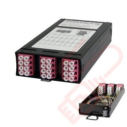 Zettonics MTP/MPO LC OM4 Multimode 12 Duplex Fibre 1x MTP Cassette Violet