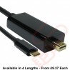 USB Type C Male to Mini Display Port Male Cable
