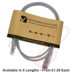Cat6 Slim U/UTP Small Diameter Snagless Booted Patch Cables Grey