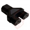 IEC Male C14 to Dual IEC Female C13 Y Power Adapter