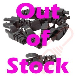Black RJ45 Snagless Slimline High Density Boot 10 Pack
