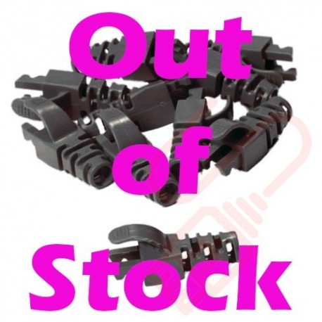 Black RJ45 Snagless Slimline High Density Boot 10 Pack