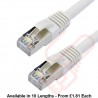 Cat6a Patch Cables RJ45 S/FTP (10G) Premium LSZH Snagless Booted White