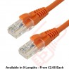 Excel Cat6 Patch Cables RJ45 UTP LSZH Snagless Booted Orange