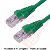 Excel Cat6 Patch Cables RJ45 UTP LSZH Snagless Booted Green