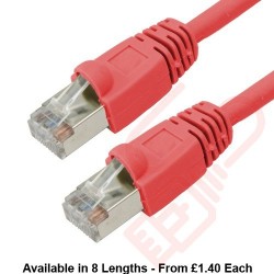 Cat6 Patch Cables RJ45 FTP Premium LSZH Bubble Booted Red