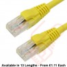 Cat6 Patch Cables RJ45 UTP Premium LSZH Snagless Booted Yellow
