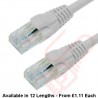 Cat6 Patch Cables RJ45 UTP Premium LSZH Snagless Booted White