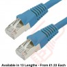 Cat6a Patch Cables RJ45 S/FTP (10G) Premium LSZH Bubble Booted Blue