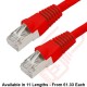 Cat6a Patch Cables RJ45 S/FTP (10G) Premium LSZH Bubble Booted Red