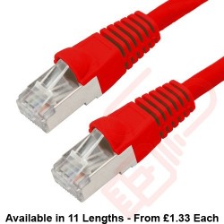 Cat6a Patch Cables RJ45 S/FTP (10G) Premium LSZH Bubble Booted Red